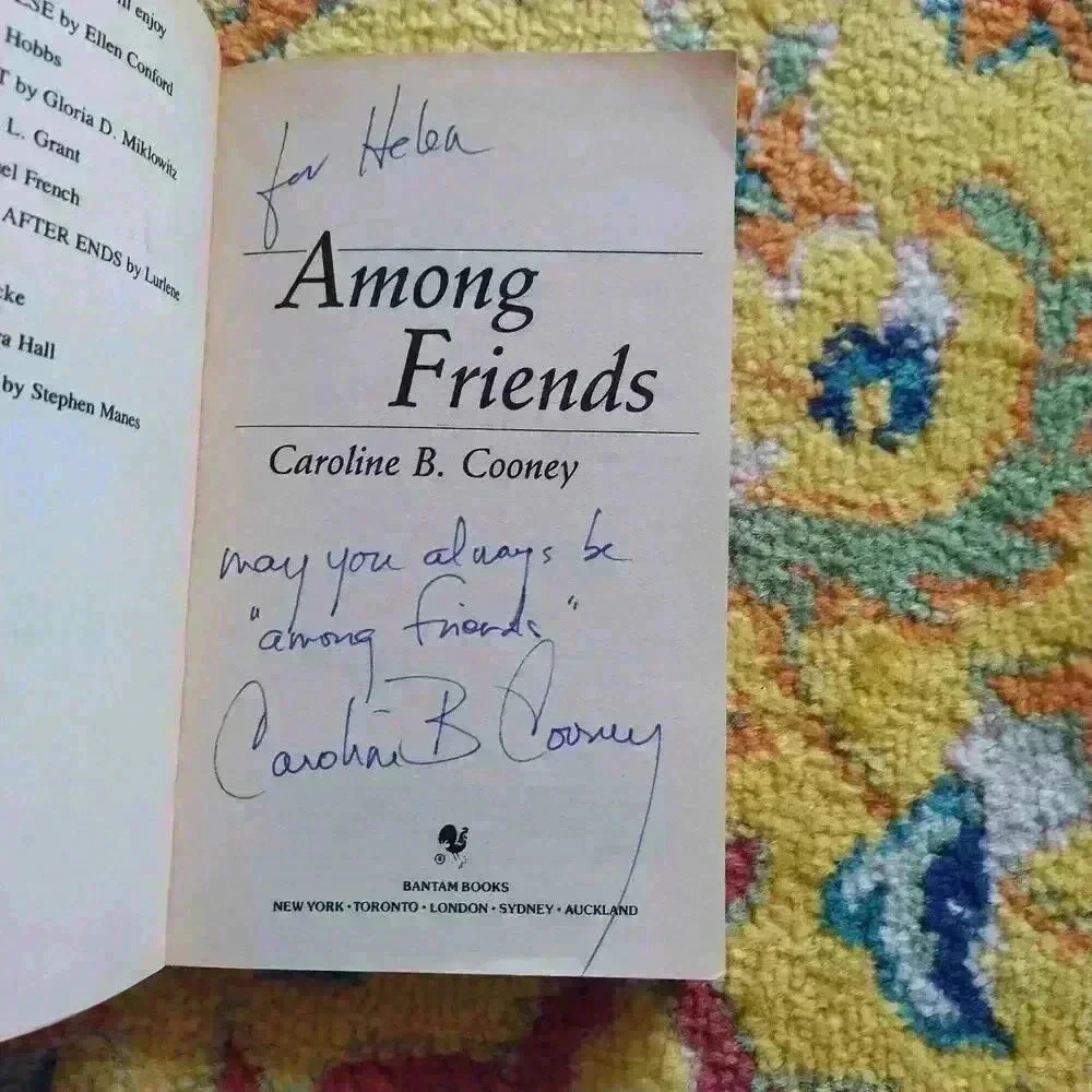 Among Friends Caroline B Cooney Signed Paperback Vintage 80s book